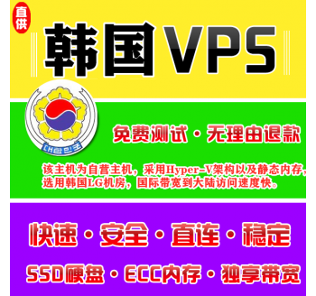韩国VPS注册1024M推荐，极致泛站群官网